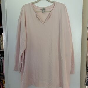 Ava & Viv Light Pink V-Neck Sweatshirt